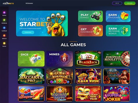 StarBets Casino Website Screenshot