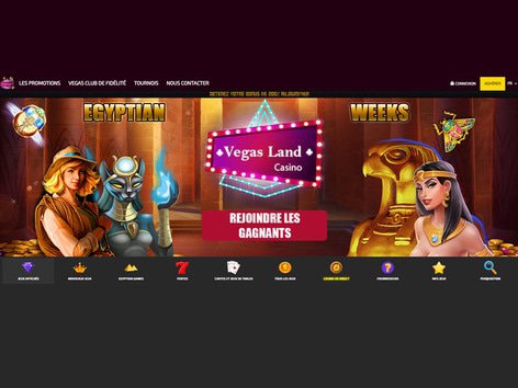 VegasLand Casino Website Screenshot