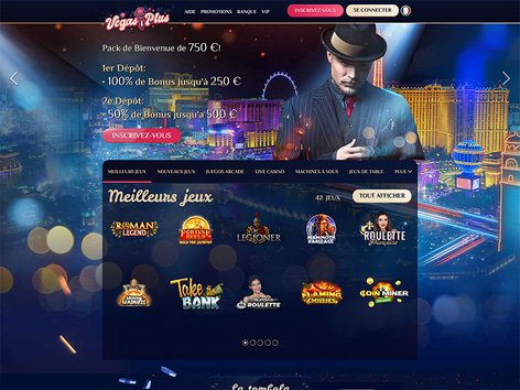 Vegas Plus Casino Website Screenshot